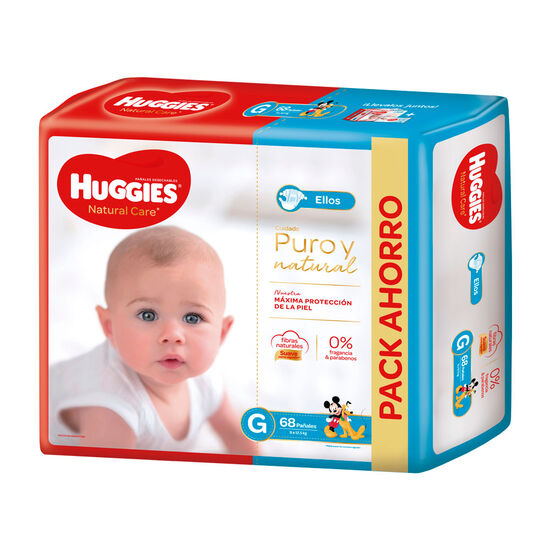 Pañales Huggies Natural Care Puro & Natural Ellos